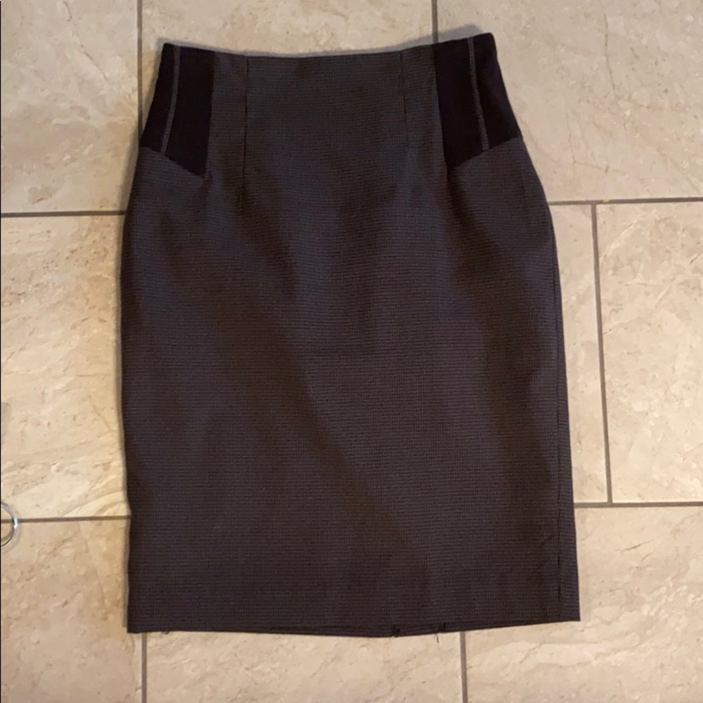 Grey and black pencil skirt